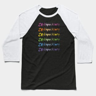 Uni(que)corn Rainbow Baseball T-Shirt